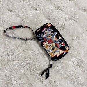 Vera Bradley card case wallet carrier with wrist strap